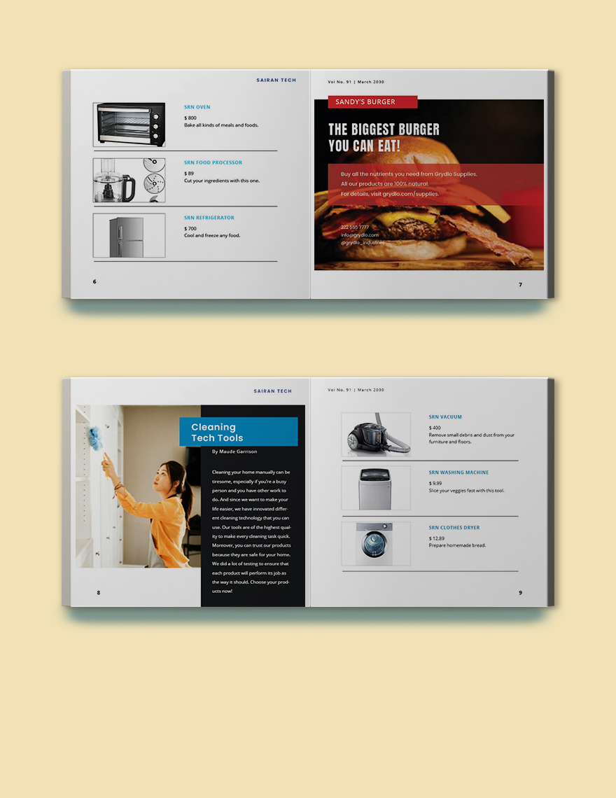Square Technology Catalog Template
