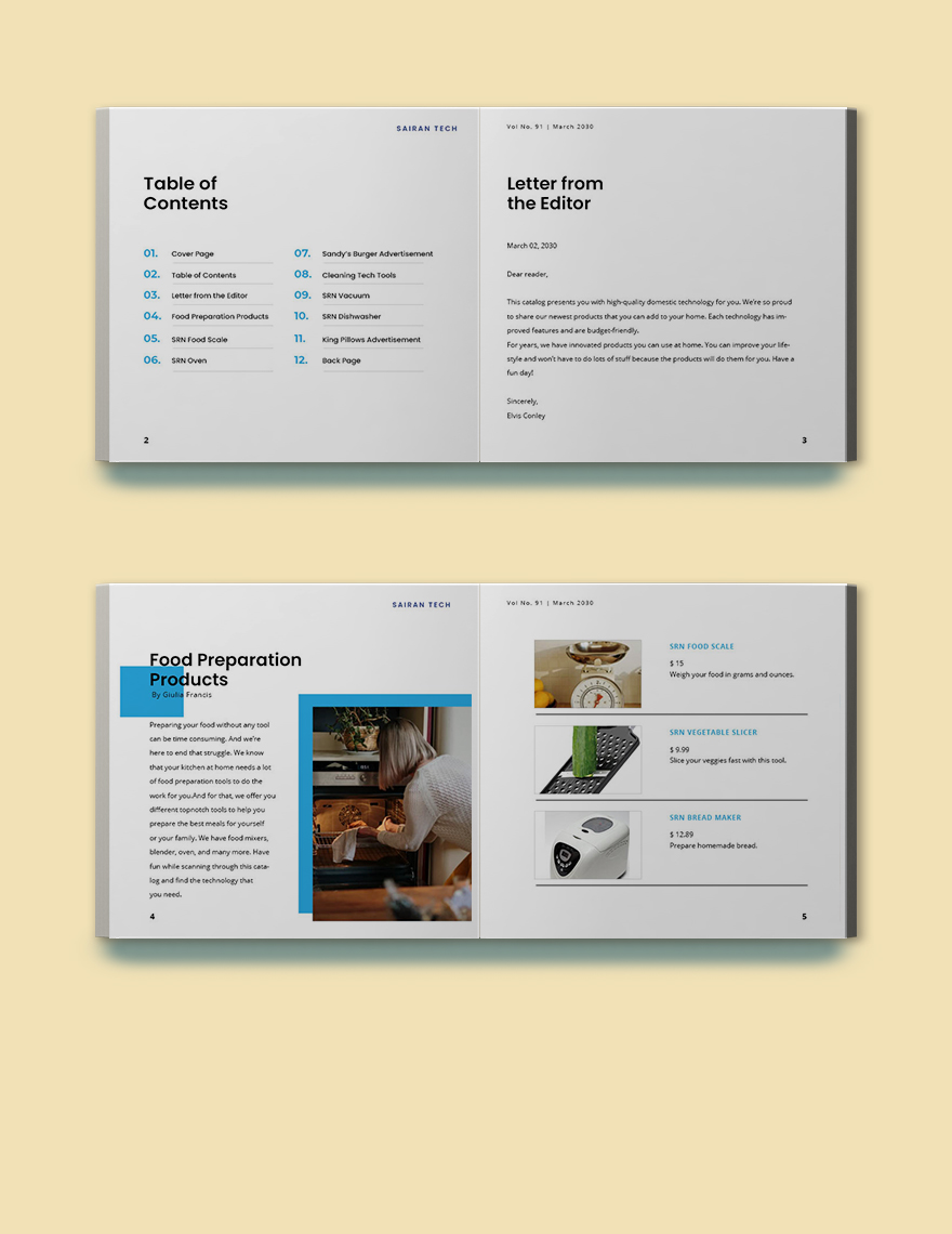 Square Technology Catalog Template
