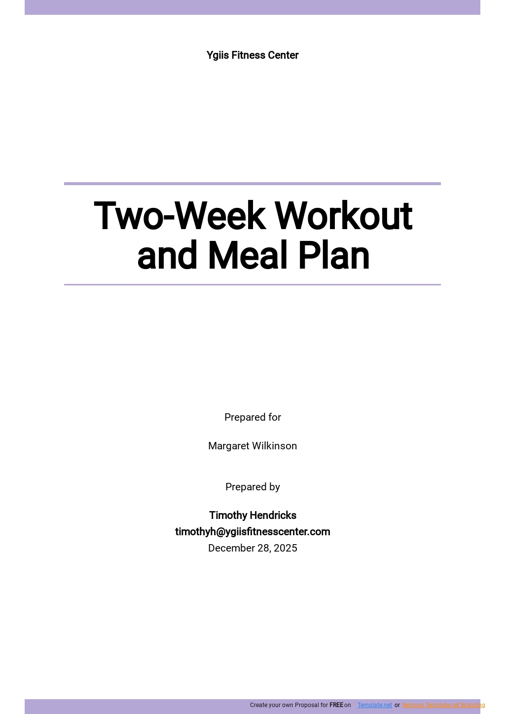 Free Workout And Meal Planner Kayaworkout co