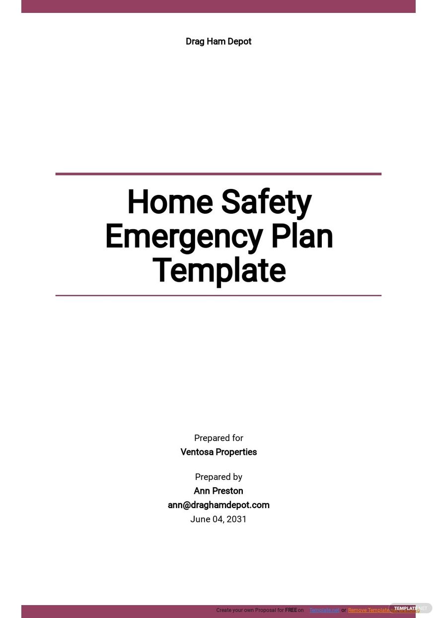 7+ FREE Emergency Safety Plan Templates [Edit & Download]