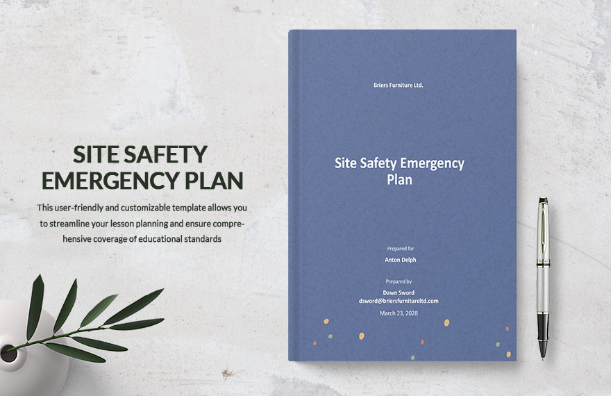 Site Safety Emergency Plan Template