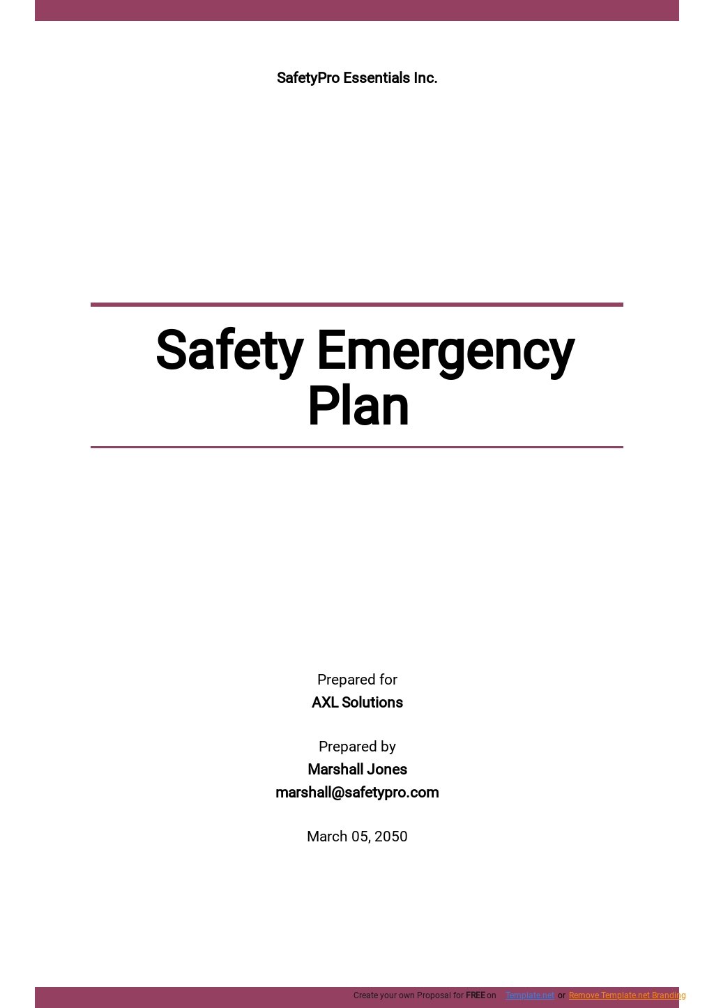 7 Free Emergency Safety Plan Templates edit And Download Free Nude 