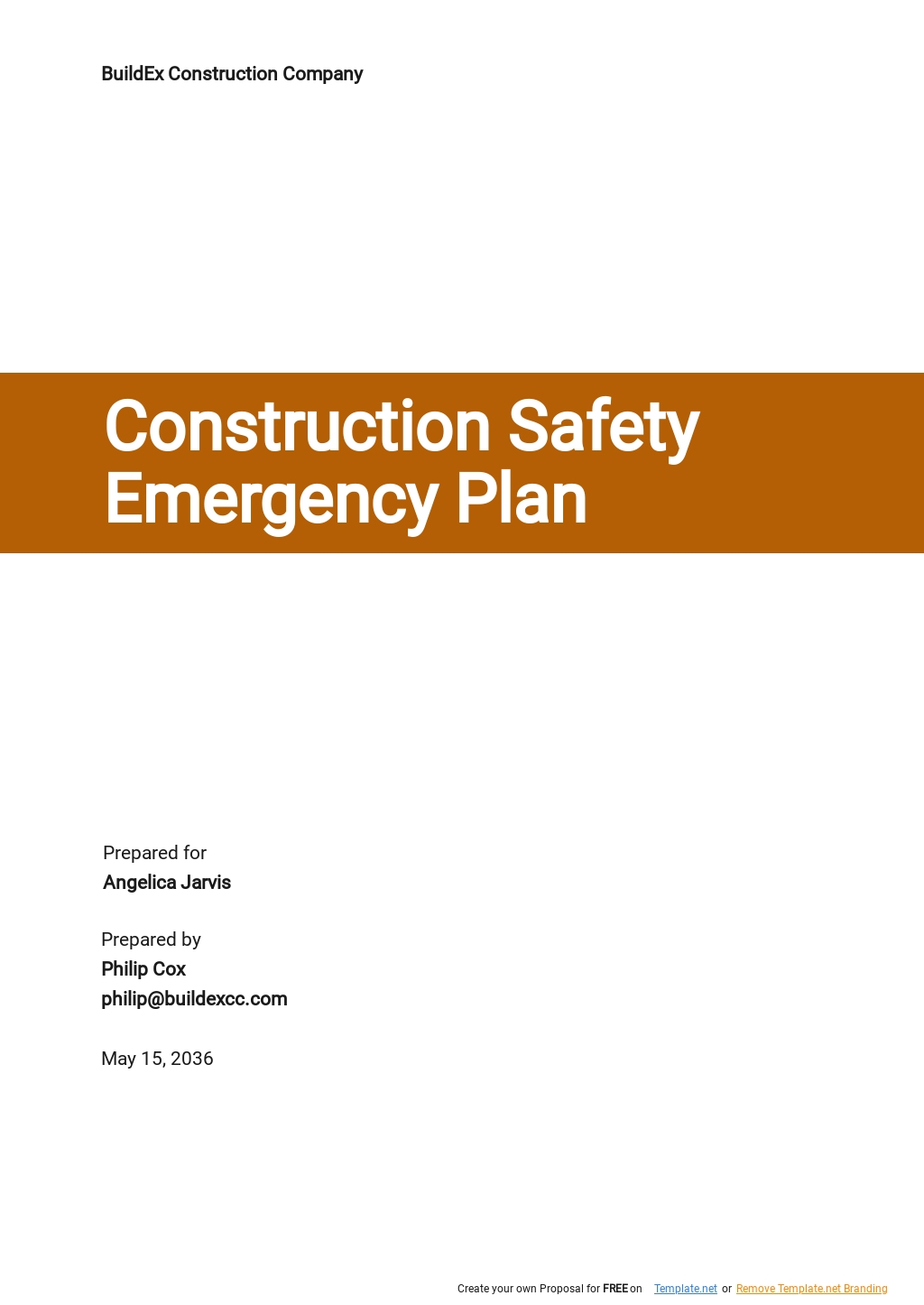Construction Safety Emergency Plan Template.jpe
