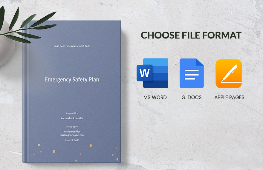 Simple Emergency Safety Plan Template