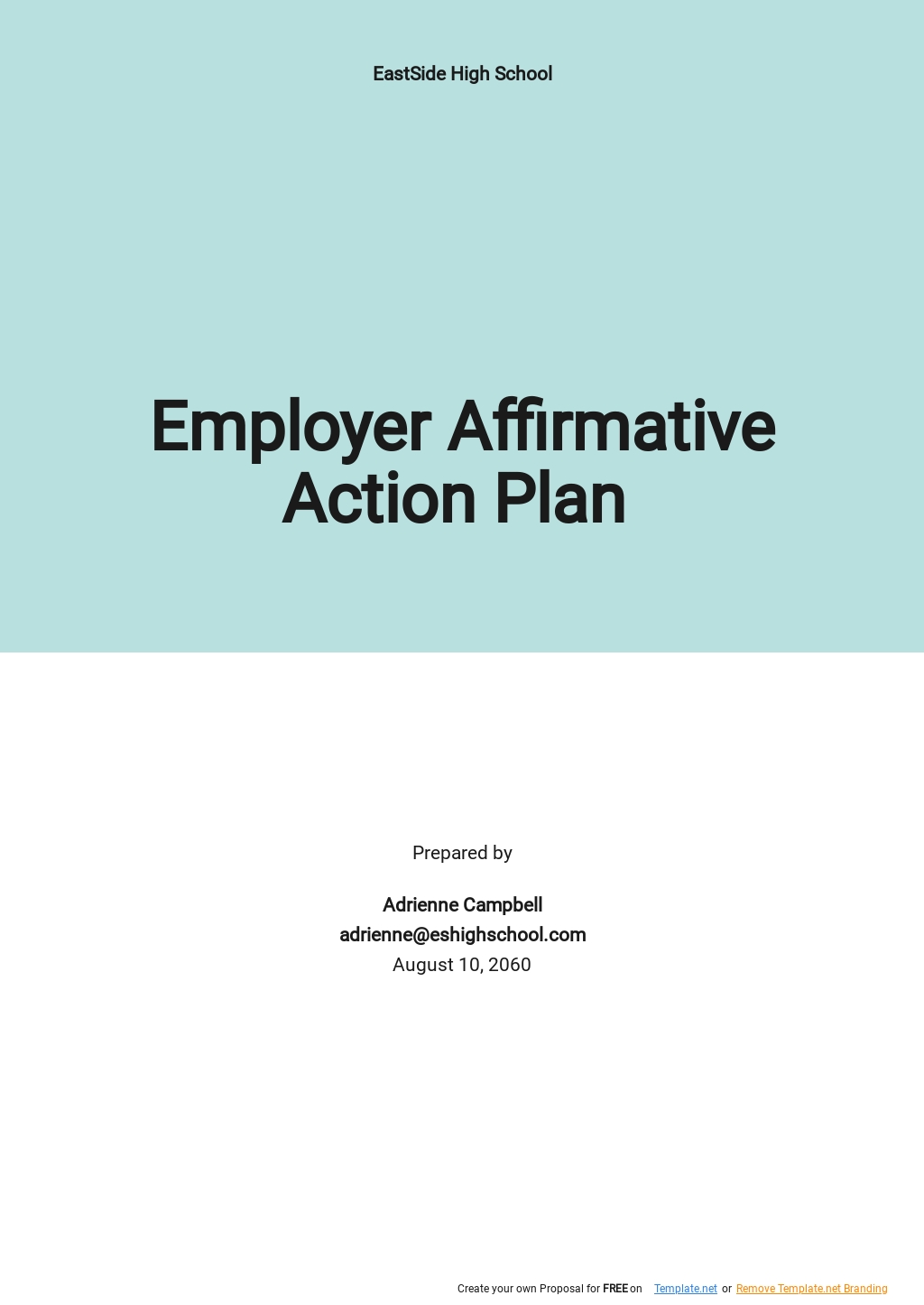 Employer Affirmative Action Plan Template Google Docs Word Apple Employer Affirmative Action Plan Template Google Docs Word Apple