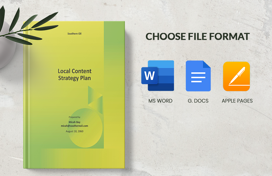 Local Content Strategy Plan Template