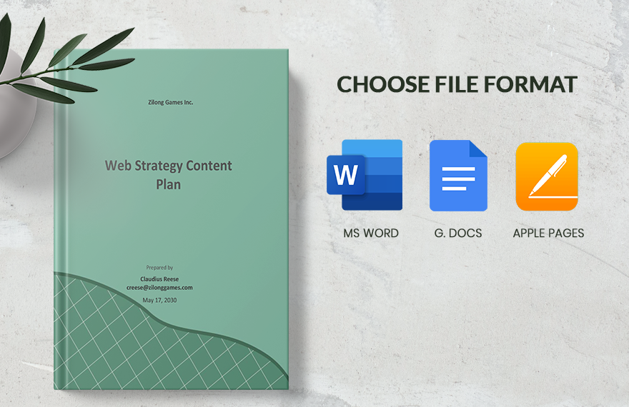 Web Strategy Content Plan Template