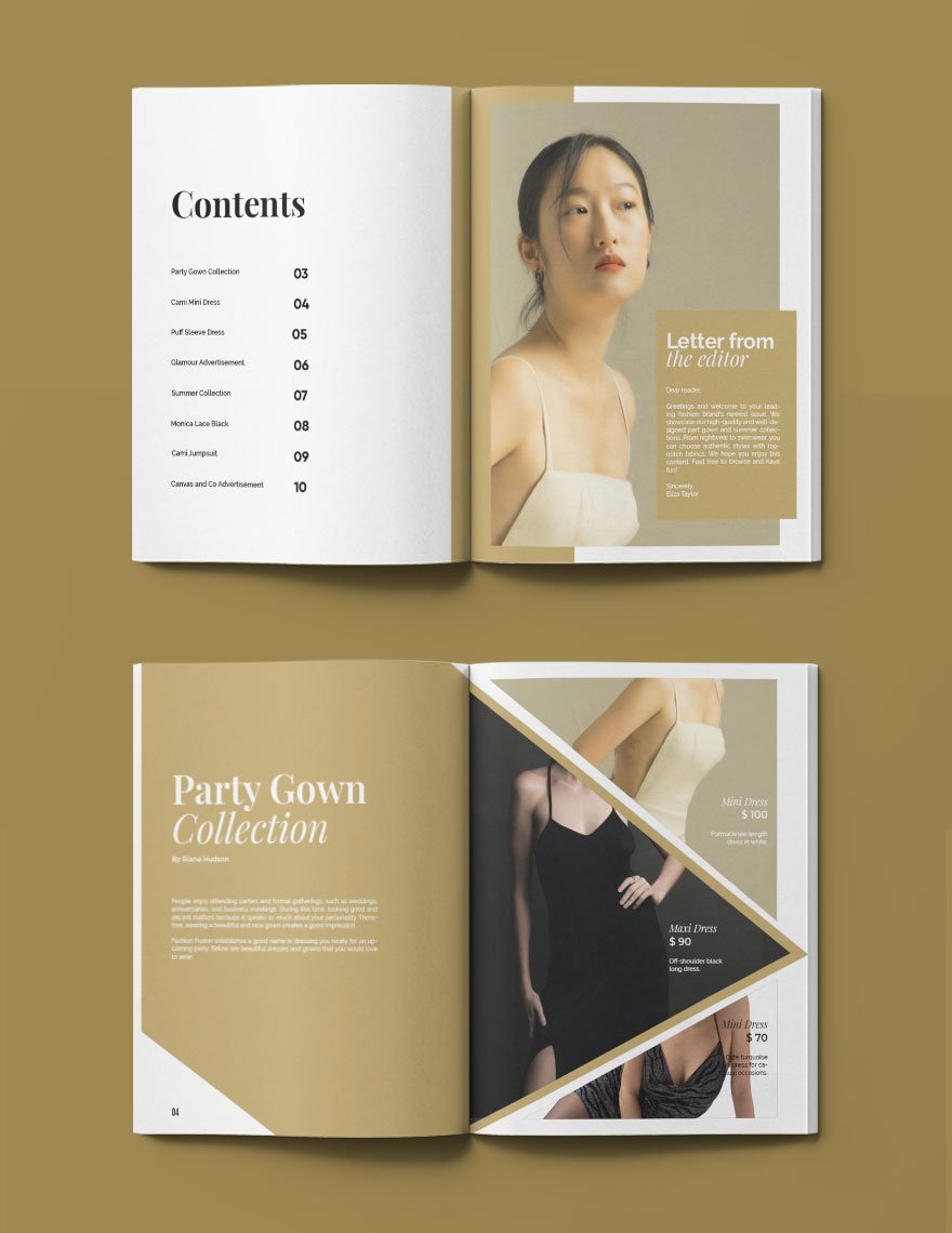 Simple Fashion Catalog Template - Illustrator, InDesign, Word, Apple ...