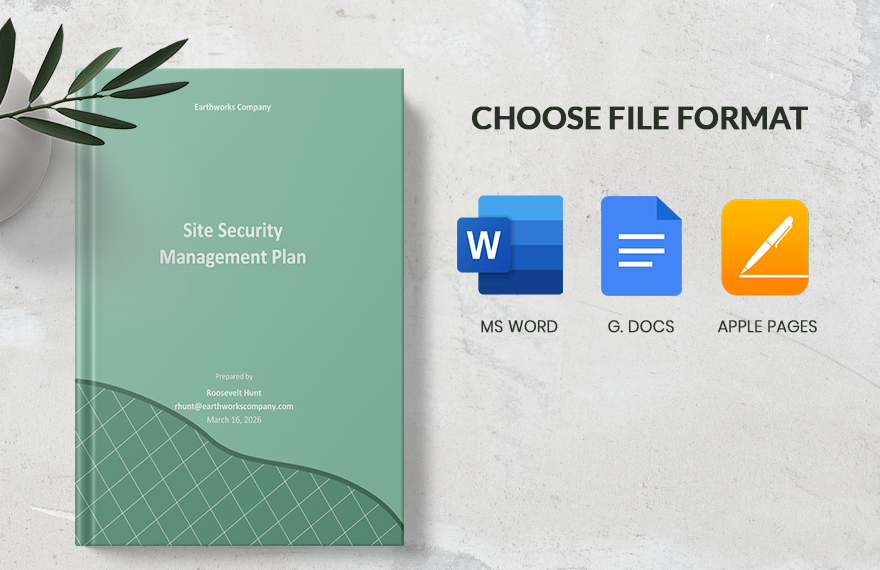 Site Security Management Plan Template