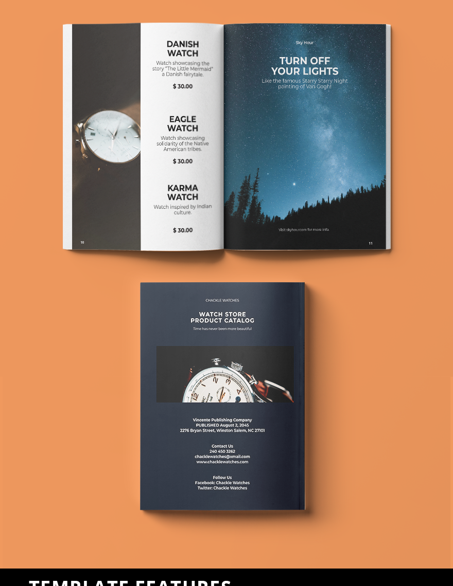 Watch Store Product Catalog Template