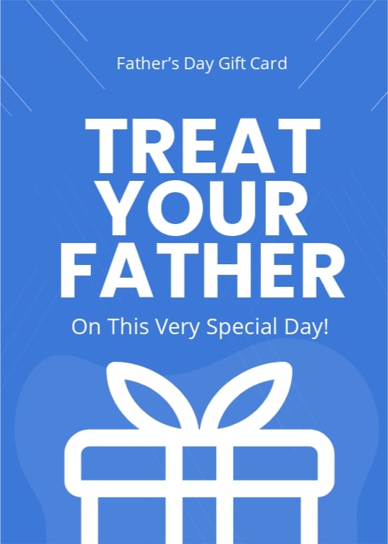 Free Father's Day Gift Card Template