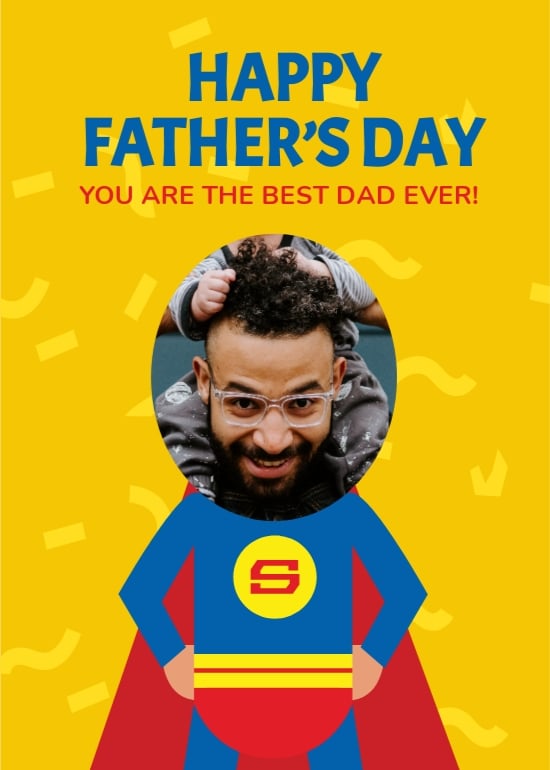 Free Father's Day Card Template For Kids
