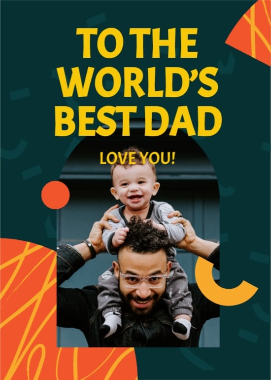 Free World's Best Dad Card Template