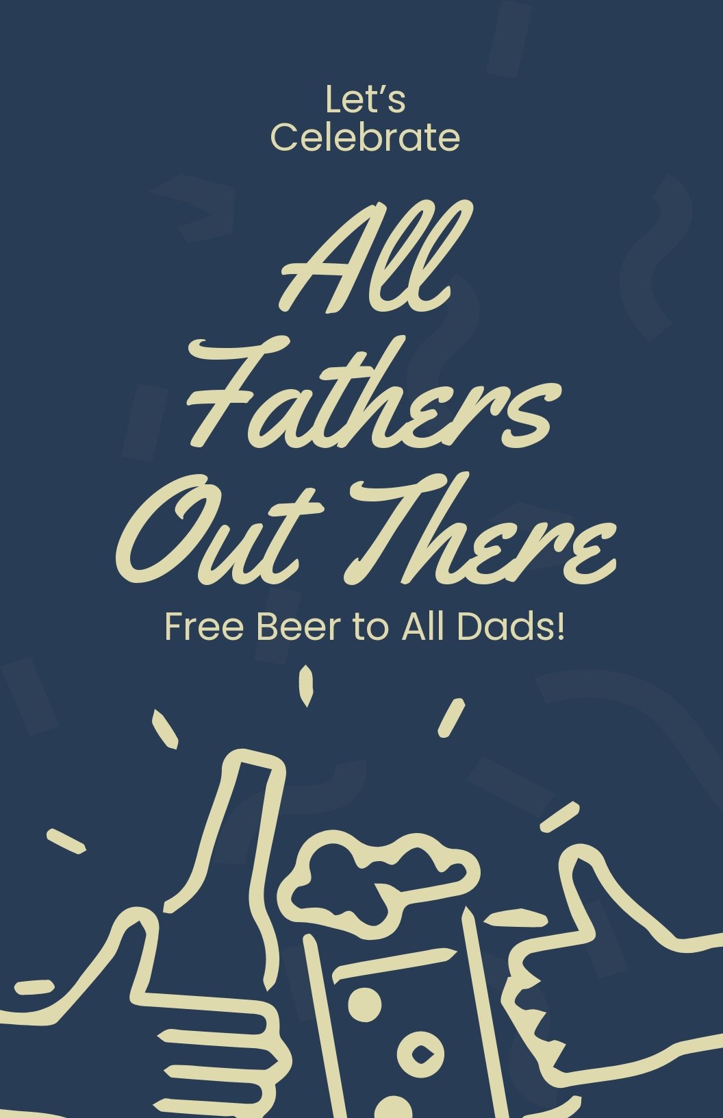 Free Father's Day Party Poster Template