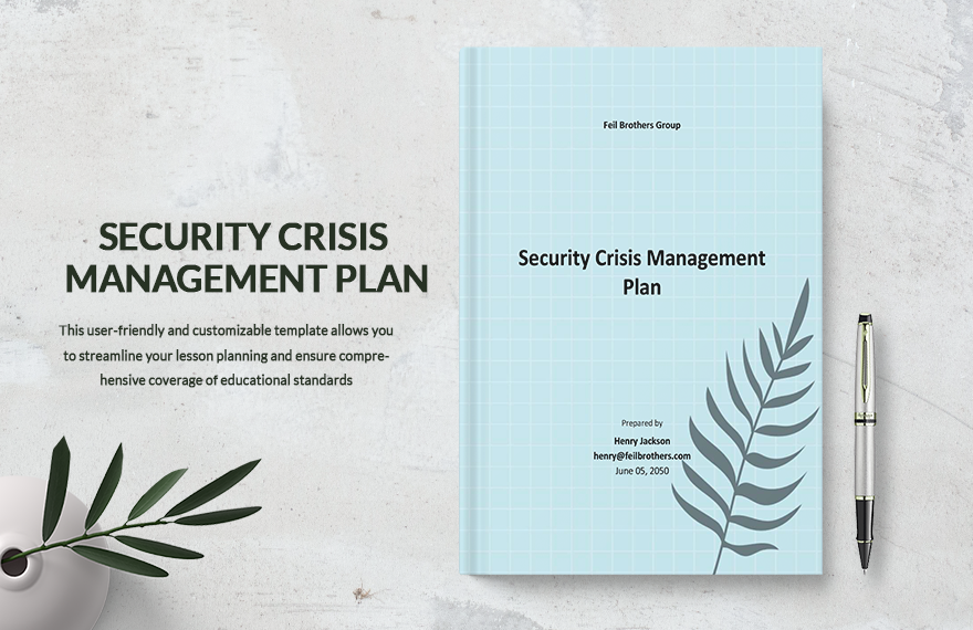 Security Crisis Management Plan Template
