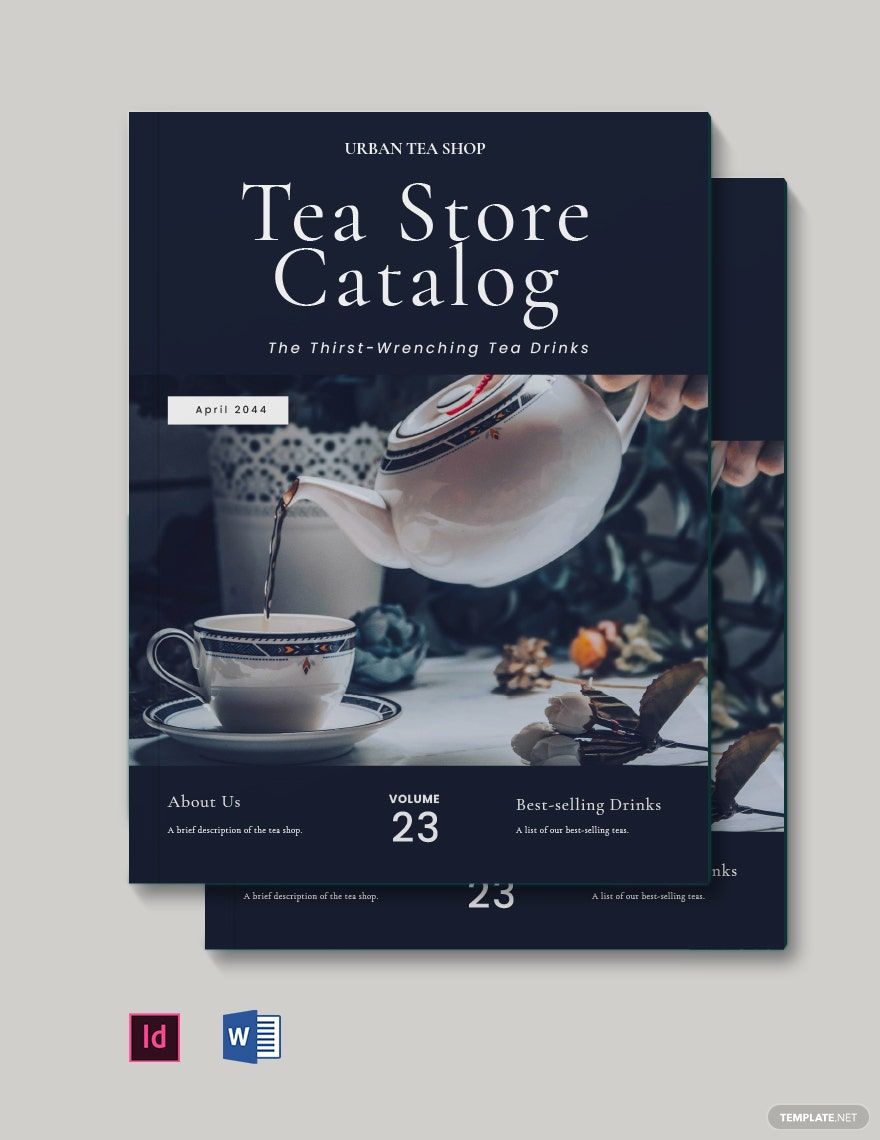 Free Tea Store Catalog Template