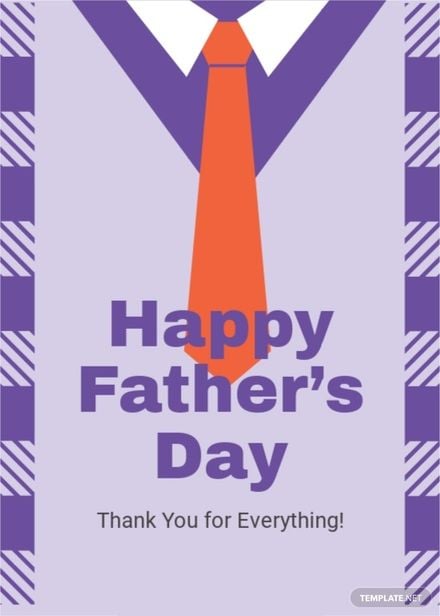 Free Happy Father's Day Card Template