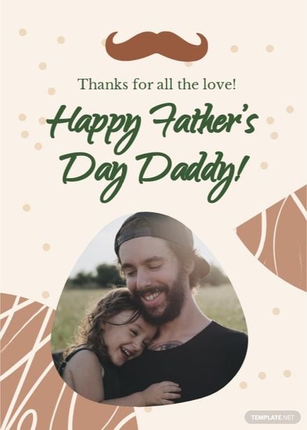 Free Father's Day Greeting Card Template