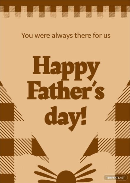 Free Vintage Father's Day Card Template