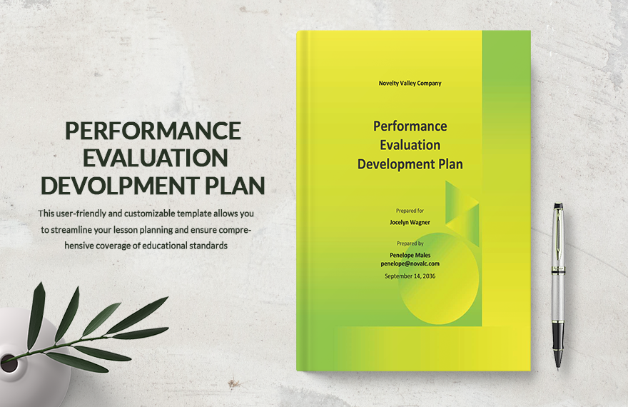 Performance Evaluation Development Plan Template