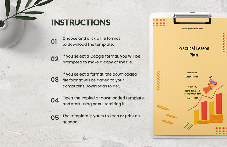 Blank Practical Lesson Plan Template