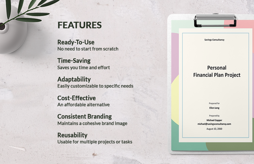 Personal Financial Plan Project Template