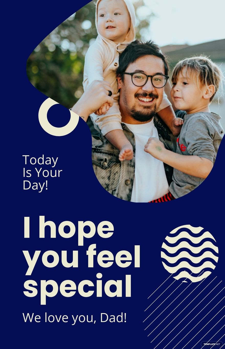 Free Happy Father's Day Poster Template