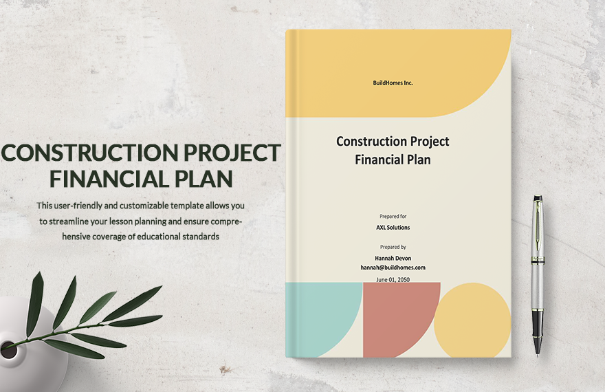 Construction Project Financial Plan Template