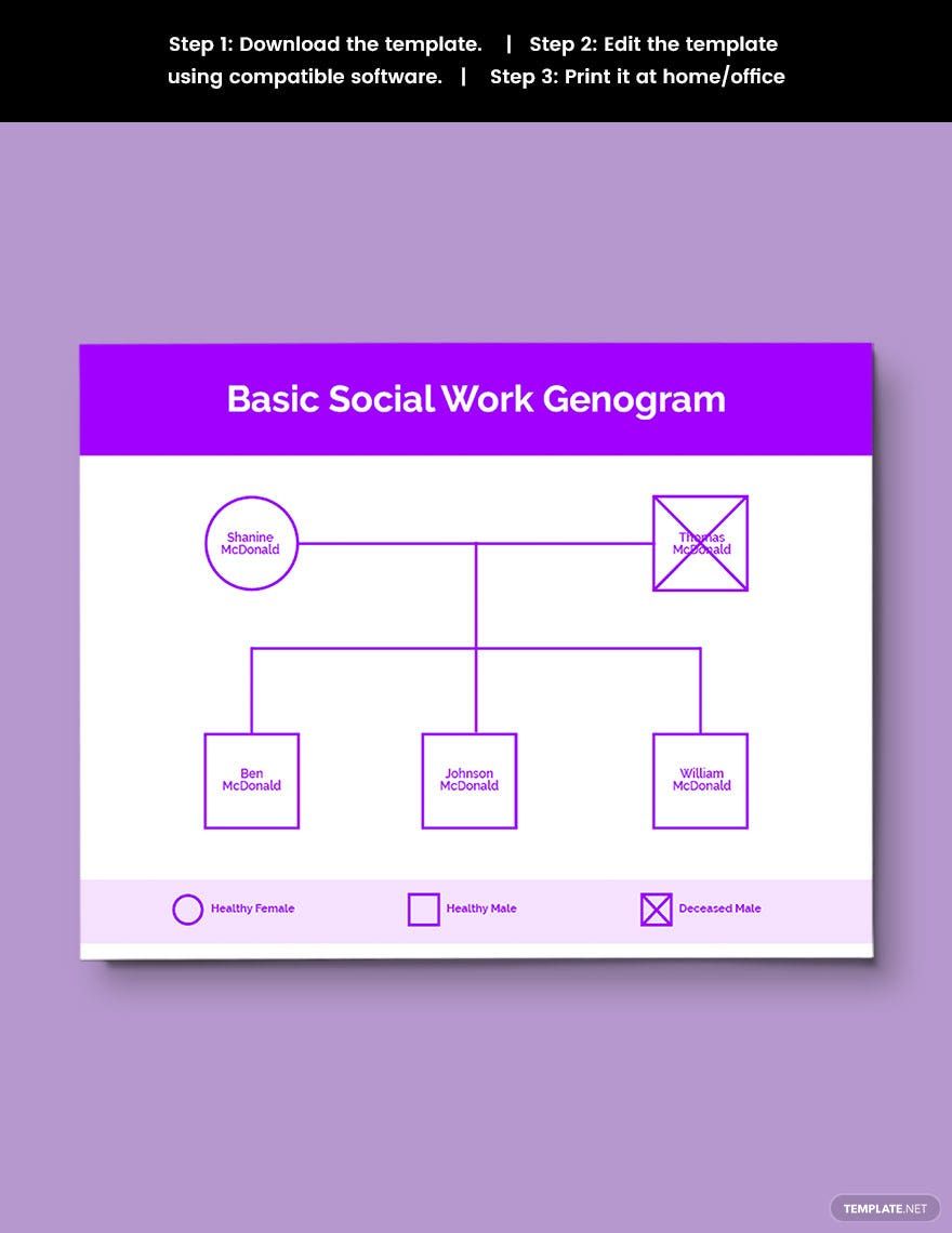 Basic Social Work Genogram Template