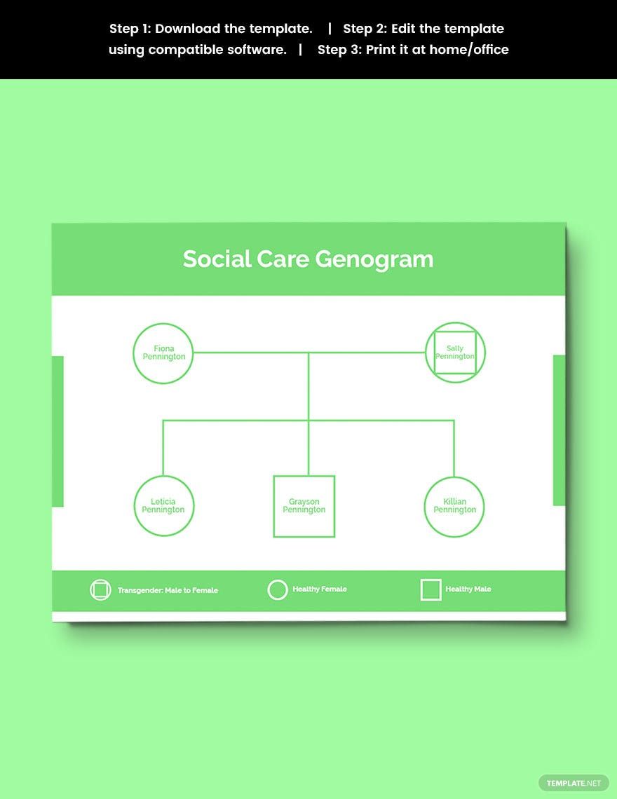 Social Care Genogram Template