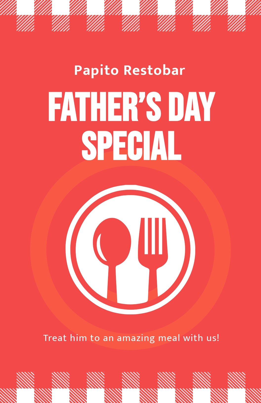 Free Father's Day Restaurant Poster Template