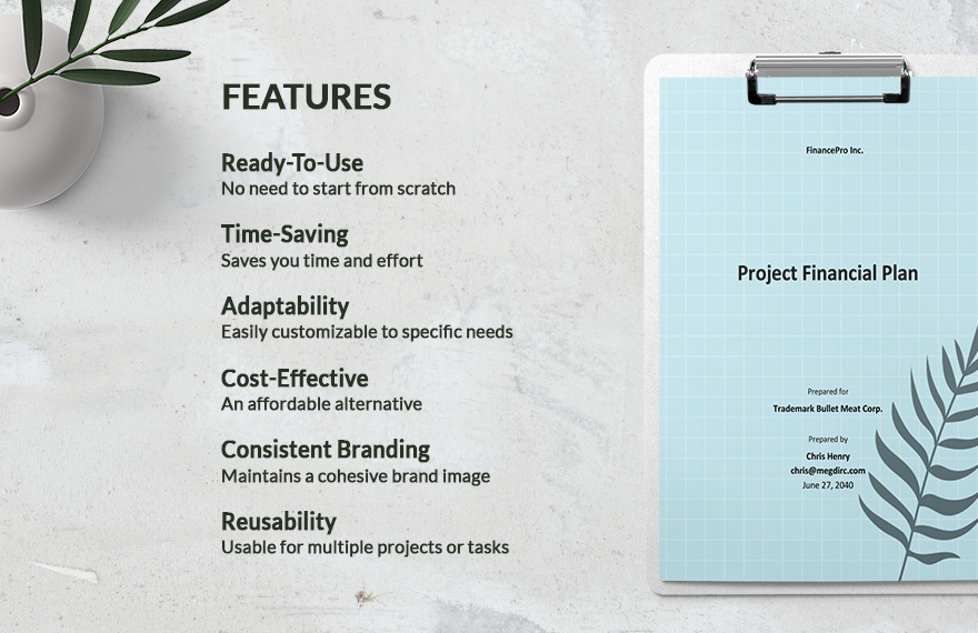 Simple Project Financial Plan Template