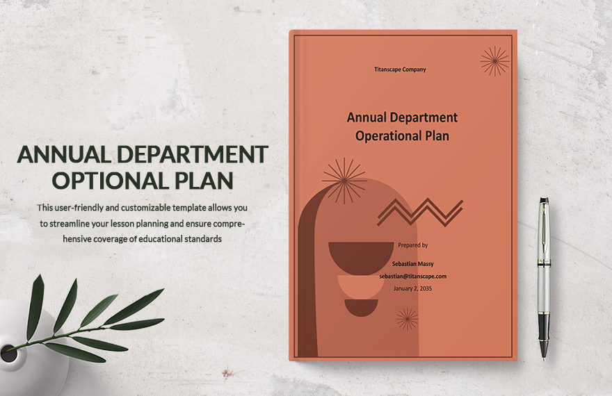 Annual Department Operational Plan Template