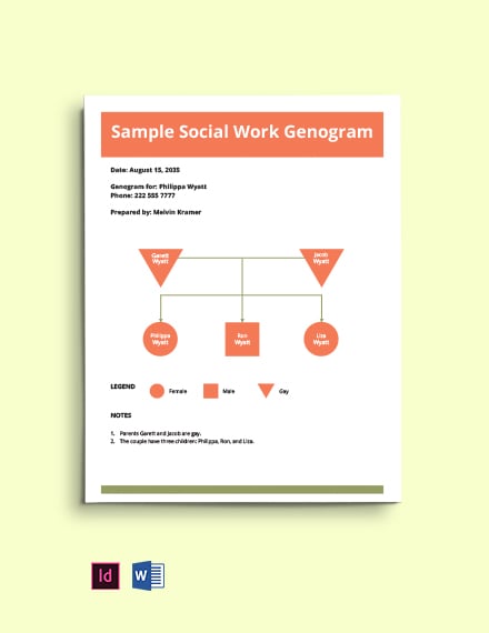 genogram on word social work