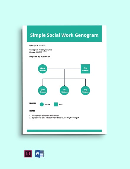 social work genogram example