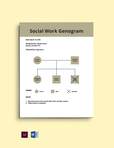 social work genograms for 3 generations
