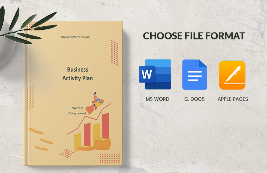 One Page Business Activity Plan Template 