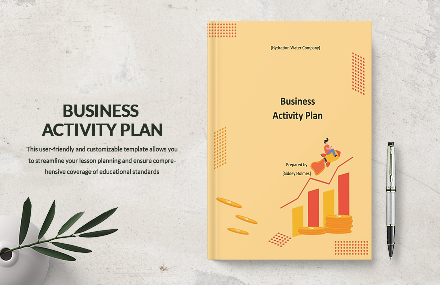 One Page Business Activity Plan Template