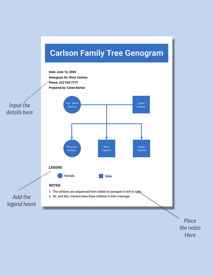Family Tree Genogram Template