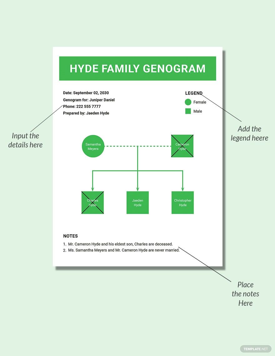 Blank Family Genogram Template in Word, InDesign, Google Docs, Pages - Download | Template.net