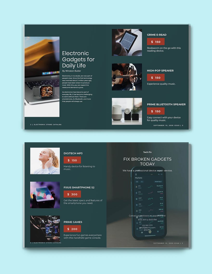 Electronic Store Catalog Template