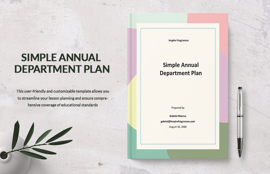 Simple Annual Department Plan Template