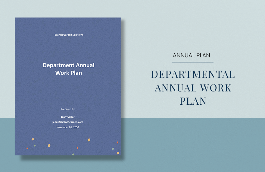 Department Annual Work Plan Template