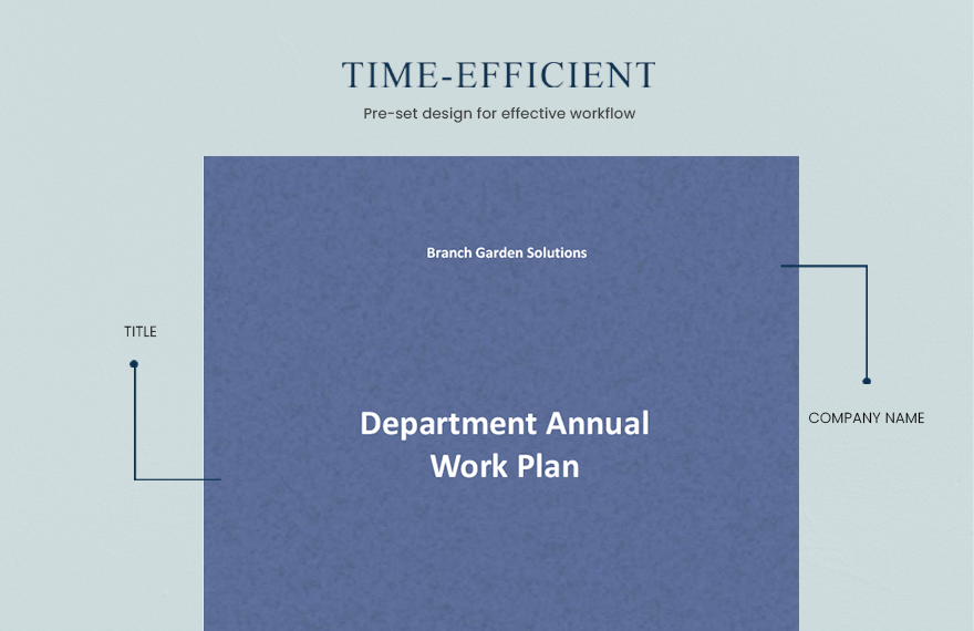 Department Annual Work Plan Template