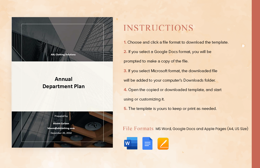 Free Sample Annual Department Plan Template Download in Word, Google
