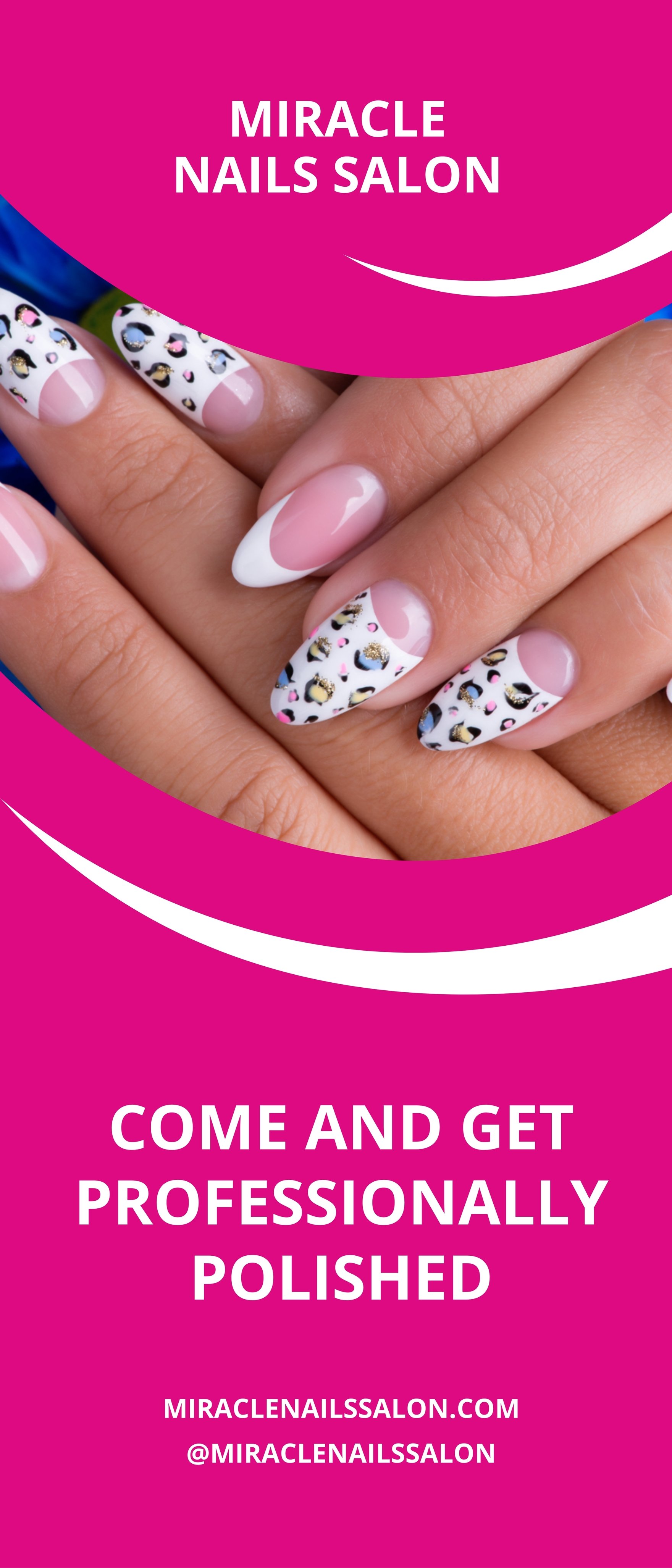 Nail Studio Rollup Banner Template in Word, Google Docs, Apple Pages, Publisher