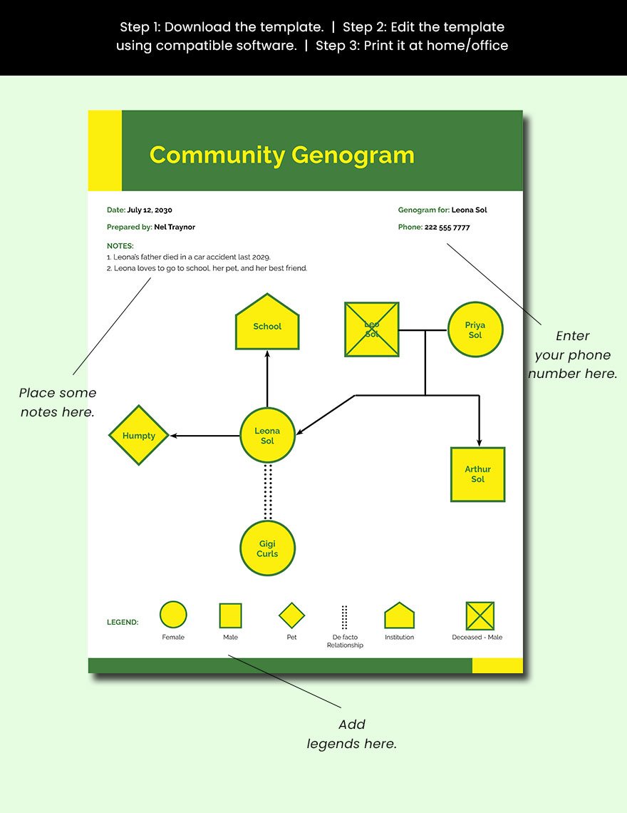 Sample Community Genogram Template