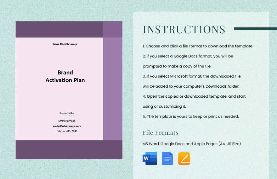 Simple Brand Activation Plan Template