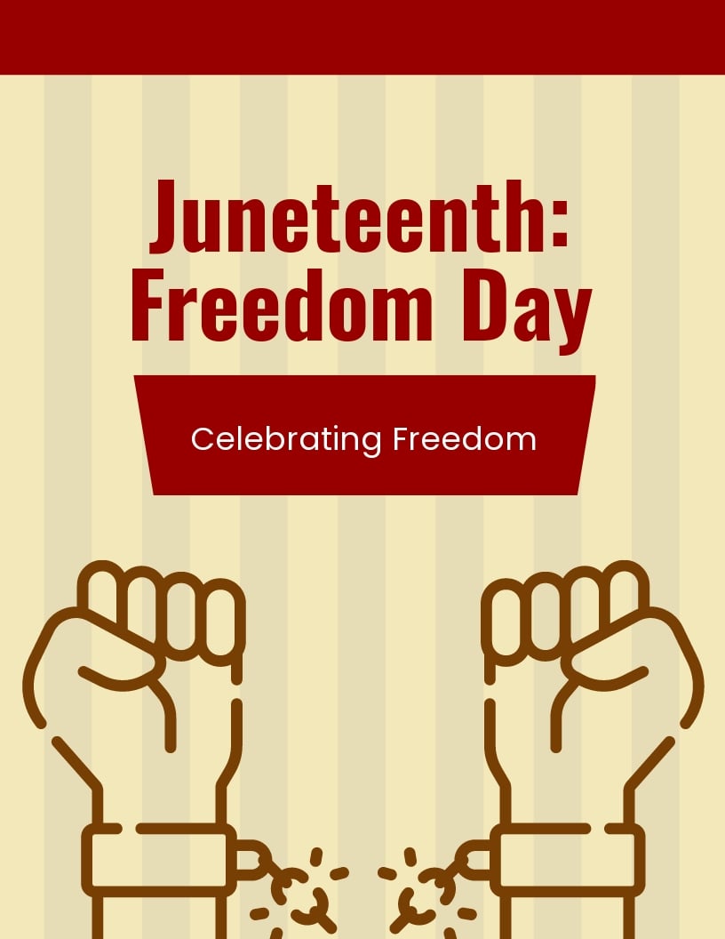 Juneteenth Freedom Day Flyer Template in Word, Google Docs, Apple Pages, Publisher