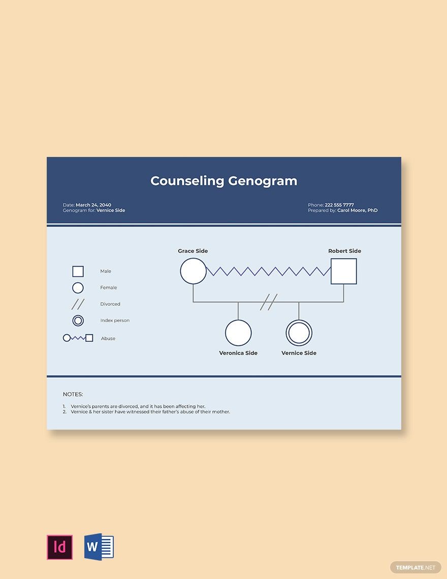 Counseling Genogram Template